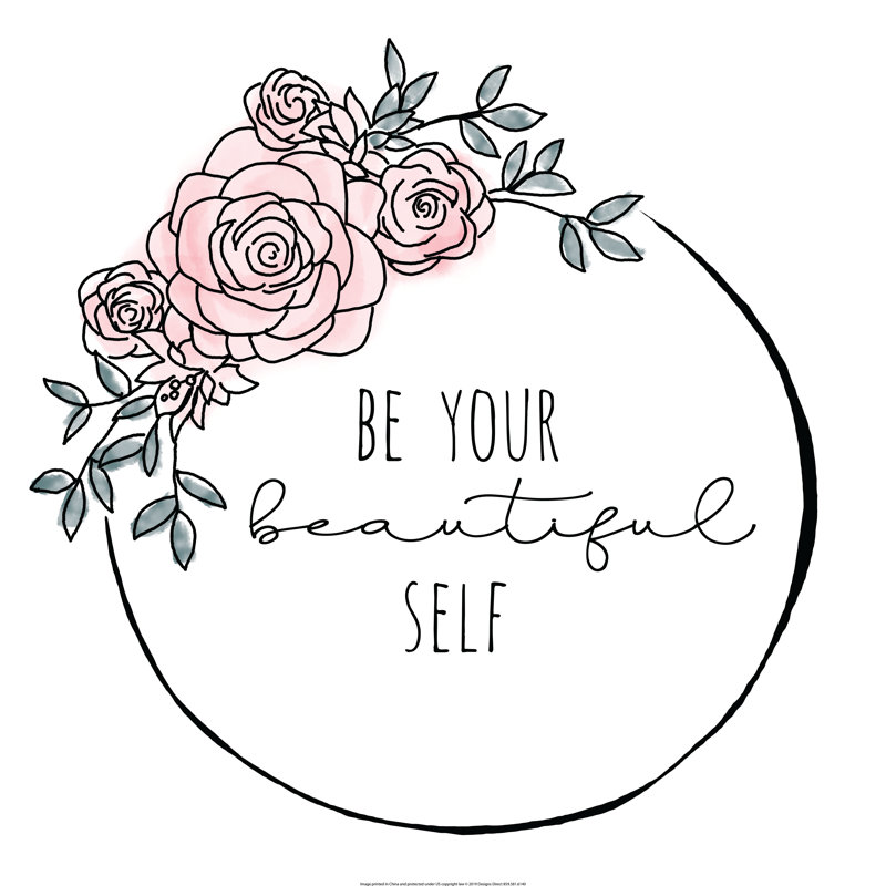 Be Your Beautiful Self - Wrapped Canvas Print, 30cm H x 30cm W x 3.8cm D