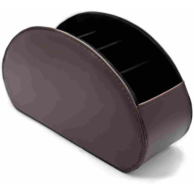 Porte-télécommandes à 9 compartiments en similicuir | Rangement de bureau pour télécommandes, pinceaux de maquillage, compatible avec télécommandes télé, manettes multimédias et fournitures de bureau, blanc