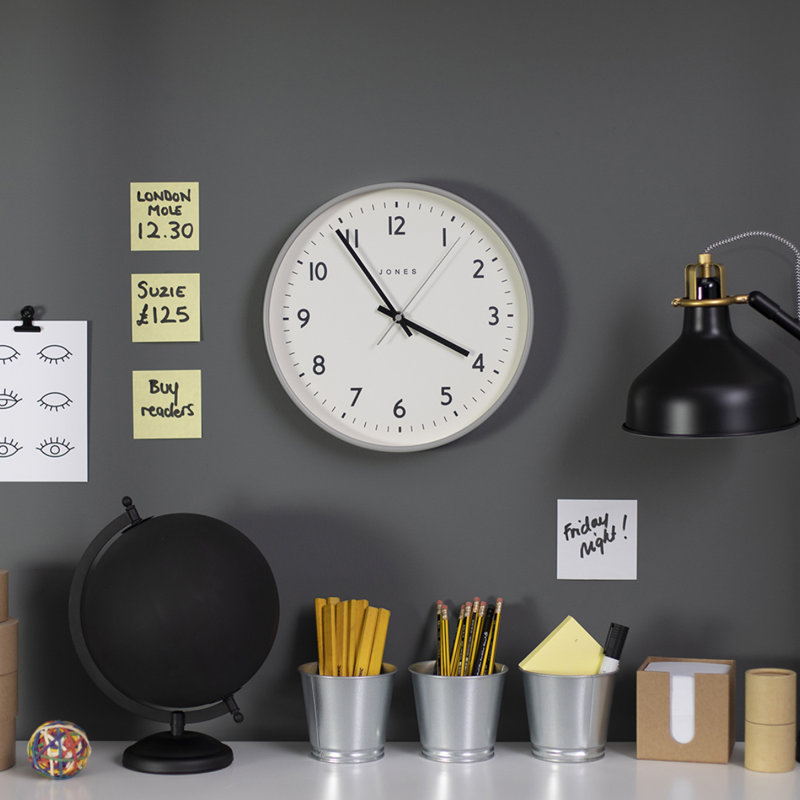 Acrylic Wall Clock, Grey
