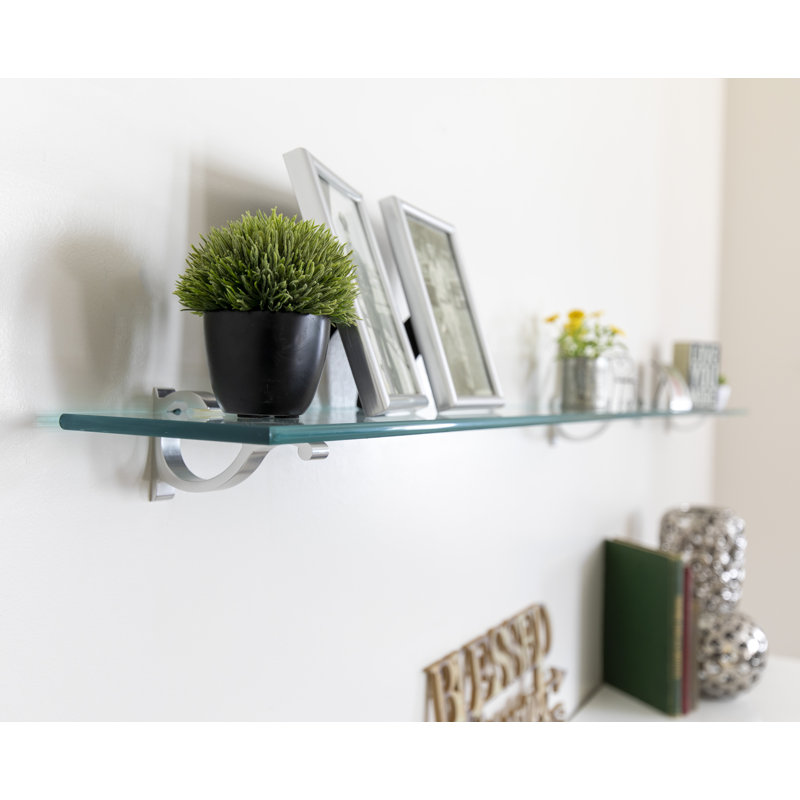 Arriella Bracket Shelf, Chrome, 3" H x 72" W x 10" D