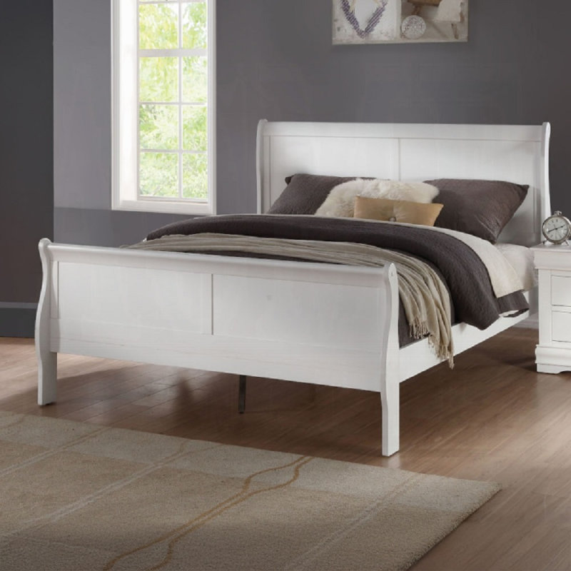 Grand lit Louis Philippe, Blanc, Grand