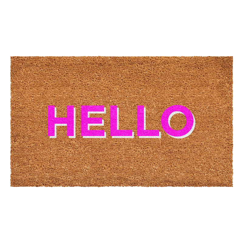 Non-Slip Doormat, 24" W x 36" L, Pink