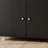 Black Steel Double-door Printer Cabinet With Lockable Casters And Adjustable Shelves, Waterproof And Wear-resistant For Multi-scene Use