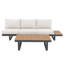 Canapé d'extérieur en aluminium avec table basse