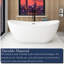 Baignoire de trempage autoportante 100% acrylique 67 po en blanc brillant