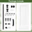 Porte de grange coulissante 1 panneau 34 po x 84 po apprêtée à noyau solide blanc avec trousse de quincaillerie d'installation et poignée noire matte unie (dalle de porte pré-assemblée-123292597