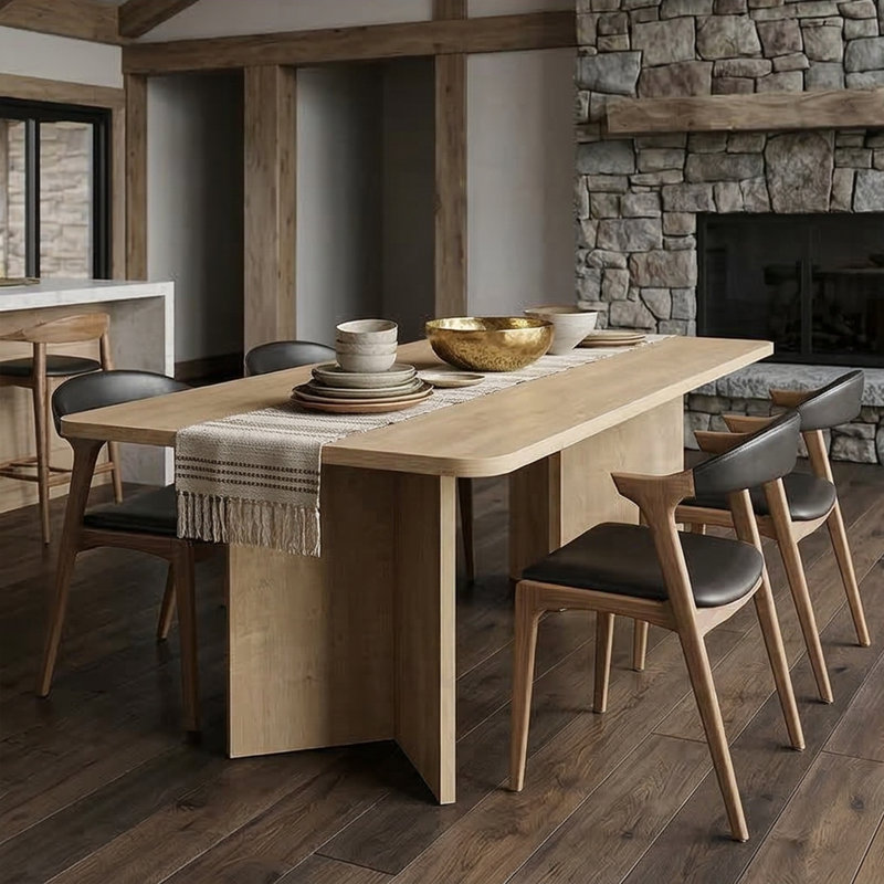 71" Rectangular Multipurpose Dining And Conference Table, Honey Oak