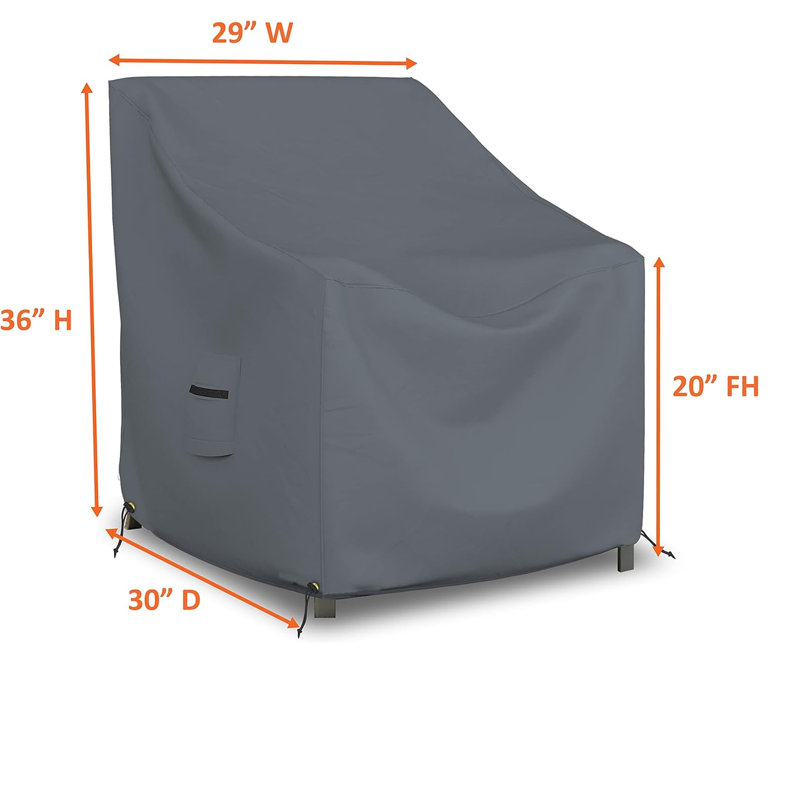 Pack of 2 High Density Waterproof Outdoor Patio Chair Cover, All Weather Protection Patio Deep Seat Chair Cover Protector (Set of 2)