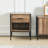 Industrial Nightstand with Drawer & Open Compartment