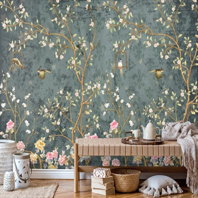Blossom Symphony On Teal