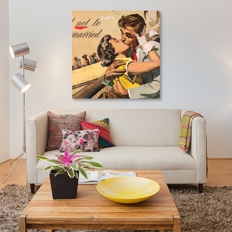 «Love Glove» par Hemingway Design - impression sur toile tendue, H 37 po x l 37 po x P 1,5 po, Toile tendue, Pas de tapis