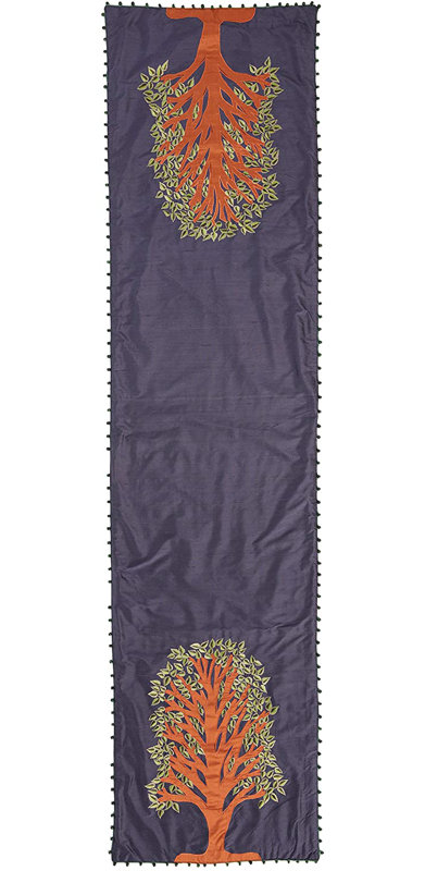 Tree of Life Table Runner, Navy