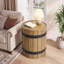 Table d'appoint ronde tonneau avec rangement caché-577790221