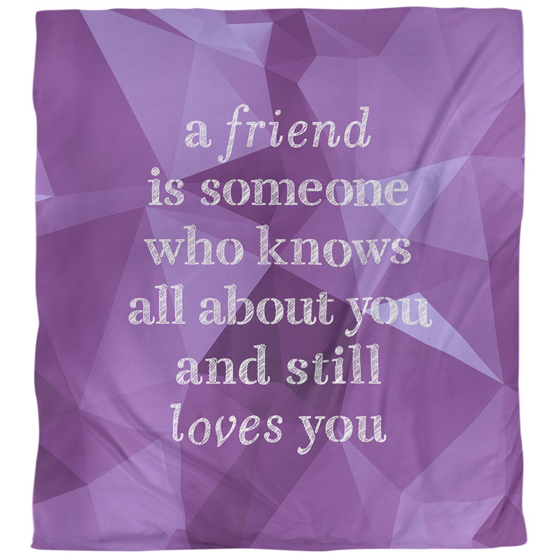Housse de couette Love and Friendship Quote, Améthyste, Housse de couette pour très grand lit