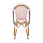 Chaises d'extérieur en polyuréthane et aluminium pour l'extérieur, ensemble de 2, finition en bambou