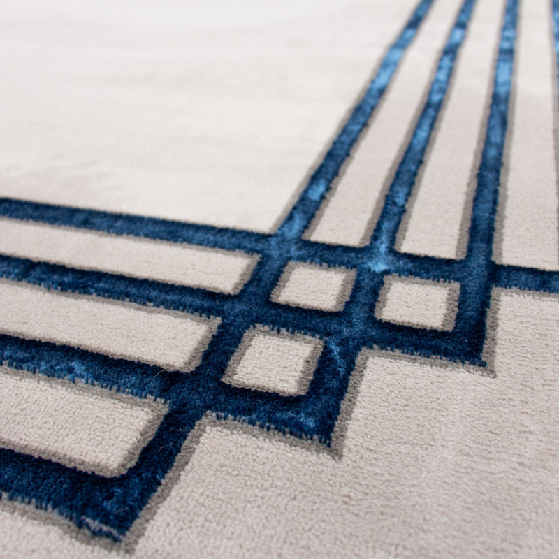 Tapis d'entrée souple en polyester, anthracite et bleu, 31,5 po x 59,1 po | 100% polyester, 2 200 g / m² | Hauteur des poils: 0,4 po | Durable et facile à nettoyer, facile à nettoyer, idéal pour les vestibules et les espaces de vie