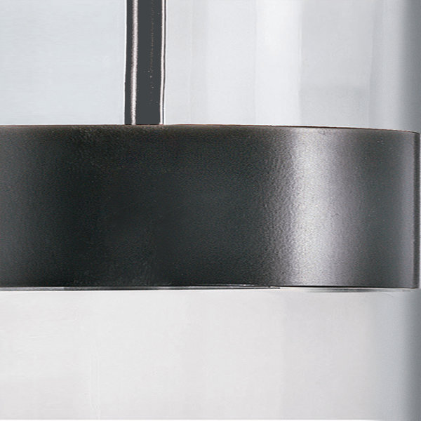 Futura 1 - Light Pendant, 89" H x 16" W x 16" D, Matte Black, White/Black