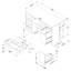 Crea 53.5" x 23.6" Craft Table-15098023