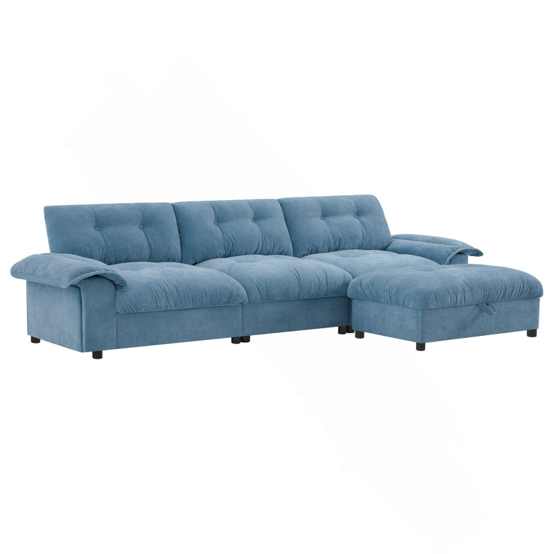 [VIDÉO] Canapé modulaire 104 * 60 ", Bleu clair