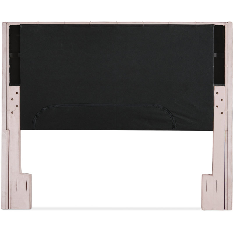 Upholstered Wingback Headboard, Queen, Dusty Mauve