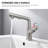 Bathroom Sink Faucet with Pull-Down Sprayer, Brushed Nickel 1-Hole for Vanity, RV & Kitchen Use