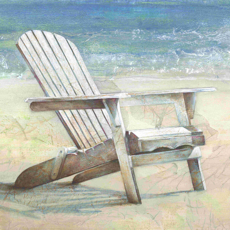 Au bord de la mer 4 - peinture sur toile tendue, H 30 po x l 30 po