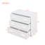 Lit mezzanine simple blanc avec armoire en bois massif, armoire et tablette-715480556