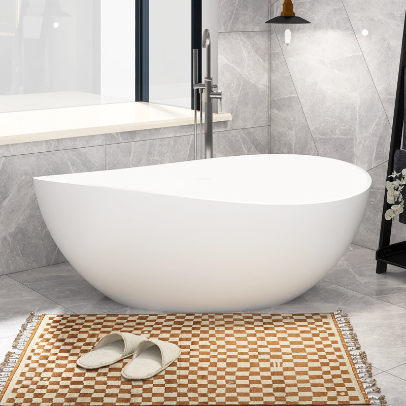 63'' x 37'' Soaking Solid Surface Bathtub