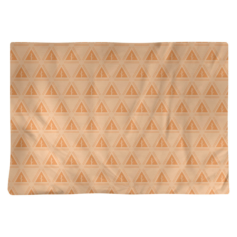 Récapitulatif de coton 18" classique à arbre minimaliste Barbra, Orange clair, Polyester