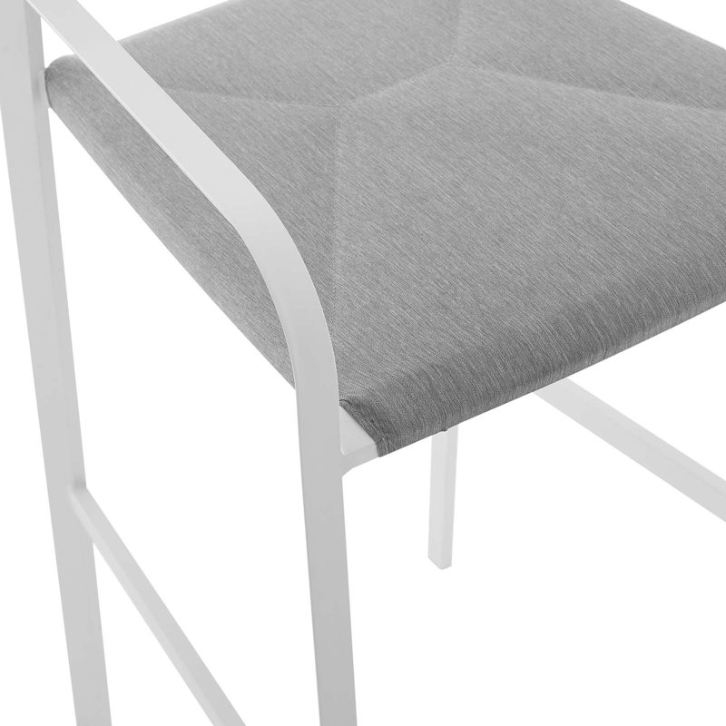 Ensemble de 2 tabourets de bar d'extérieur en aluminium Raleigh, Gris