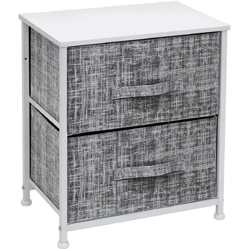 Sorbus Nightstand with 2 Drawers, White