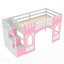 Lit mezzanine simple avec escalier de rangement et fenêtre