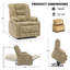 Fauteuil inclinable électrique EONIX pour personnes âgées, surdimensionné 400lbs avec chaleur et massage, fauteuil inclinable électrique avec porte-gobelets et ports de charge, beige-129175860-117579661