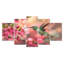 Colibri et fleurs - décoration murale oiseau - art mural moderne