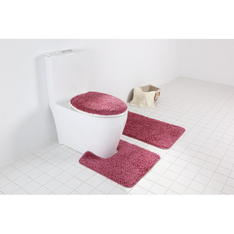 Saveion Non-Slip Bath Rug, Rose