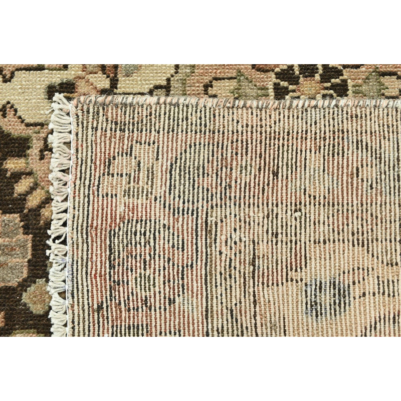 Tapis de couloir oriental antique délavé 3 pi 3 po x 9 pi 6 po