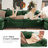 86" W U-Shaped Modular Sectional Sofa, Cloud Couch With Ottomans & Removable Cushions-Green-122872752