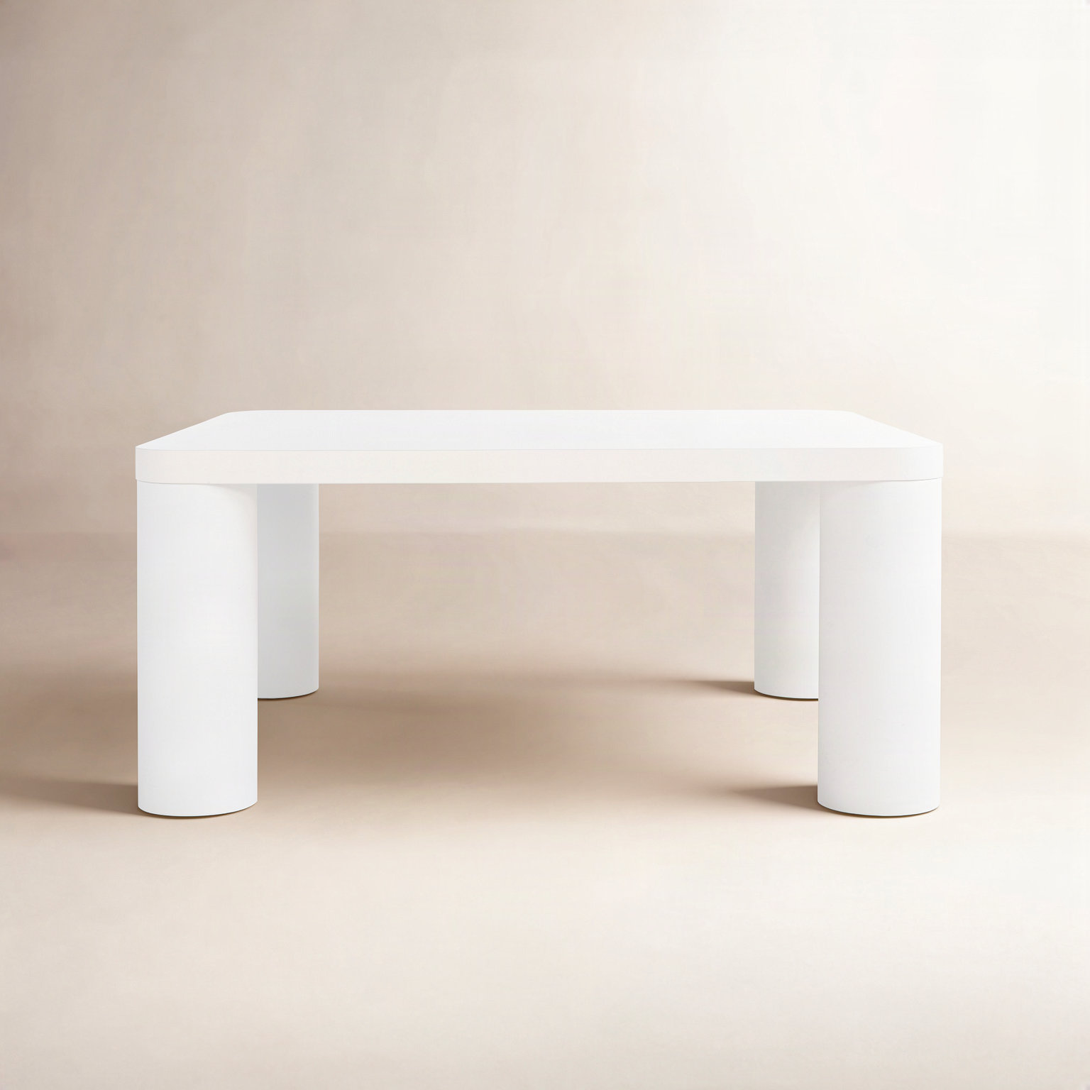 Patricio Single Coffee Table, 16.14" H x 32" L x 32" W, White