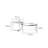 Circular microcrystalline stone coffee table set