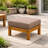 Galvan Solid Wood Teak Outdoor Ottoman-1188851270