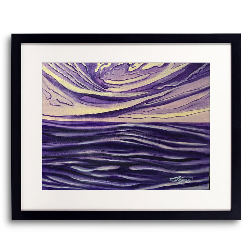 Purple Sea Print by Alicia Lopez, 17.25" H x 21.25" W