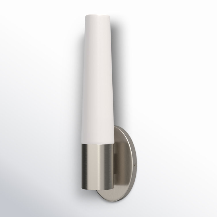 Ernest Single Light Glass Dimmable LED Armed Sconce