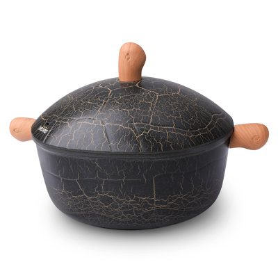Deors 6 pte Cocotte en céramique antiadhésive avec couvercle, cocotte Bionic Turtle, sans PFAS et PFOA