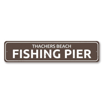 Fishing Pier Aluminum Sign