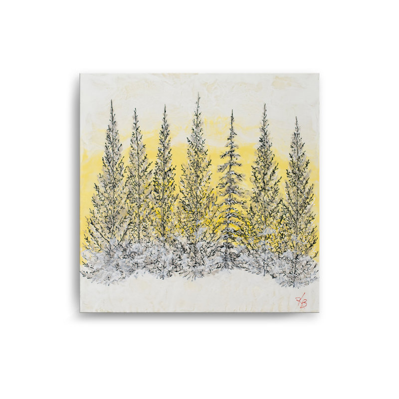 «Monoscape XLIV», art mural par Karen Biery, H 30 po x l 30 po, Toile tendue