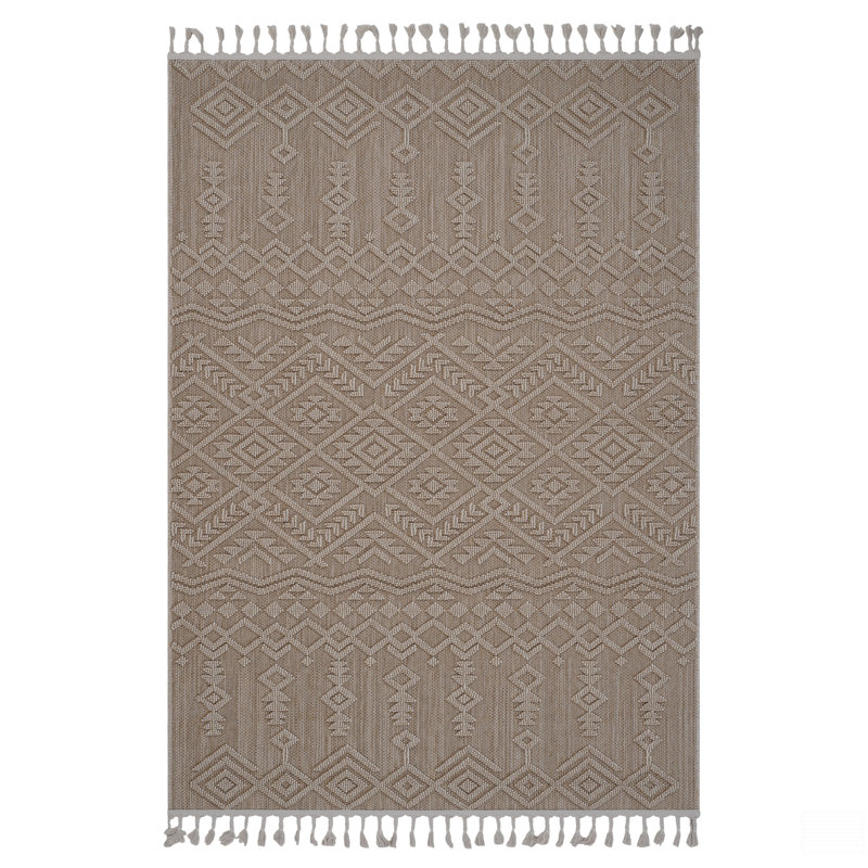 Tapis traditionnel intérieur / extérieur 8 X 10, Rectangle 7 pi 9 po x 10 pi