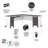 Magomed 4 Piece Computer Desk Office Set-937115999