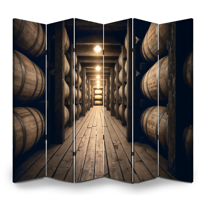 Cloison pliante 6 panneaux paravent Royal Bourbon
