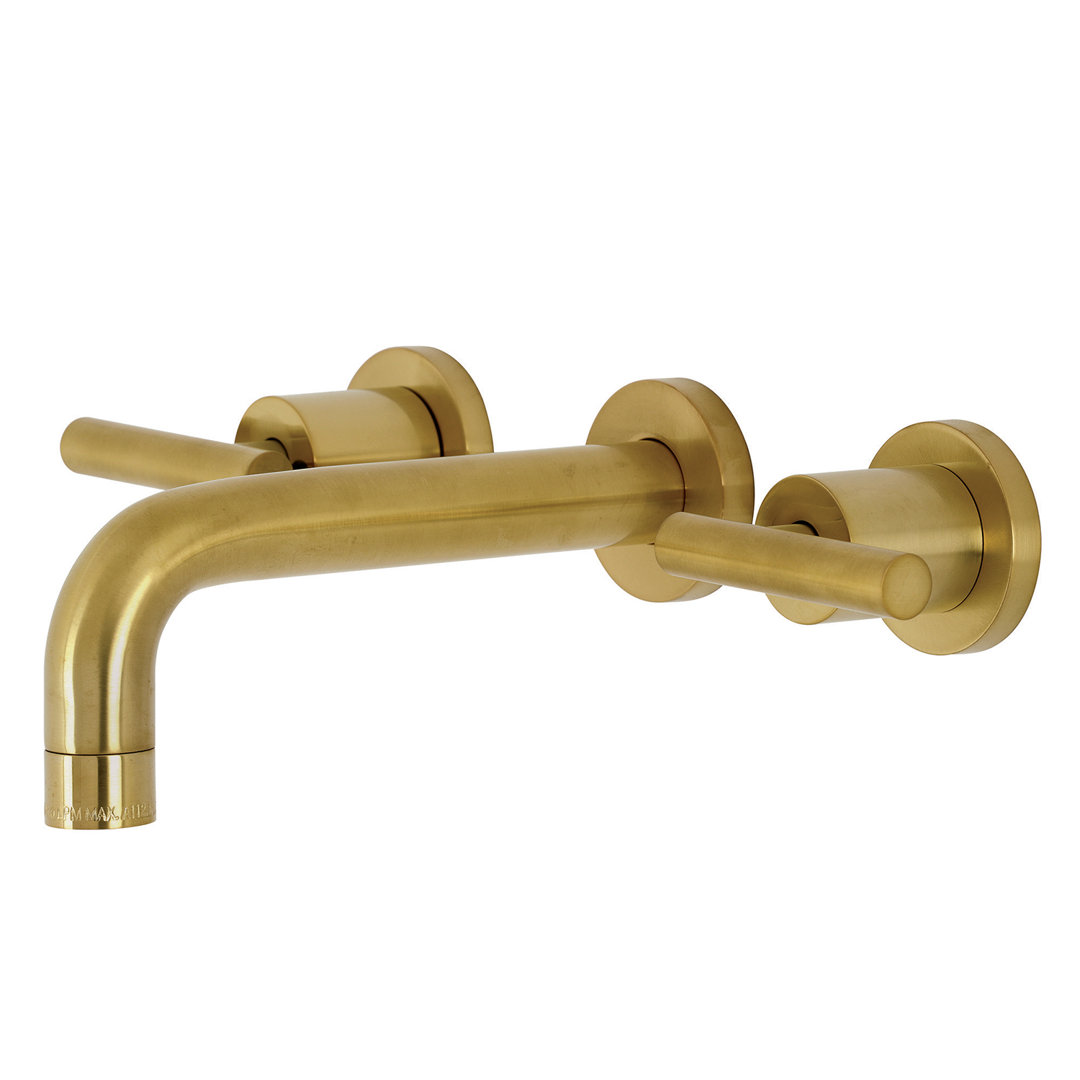 Kingston Brass Manhattan Two-Handle 3-Hole Wall Mount Bathroom Faucet Kingston Brass 