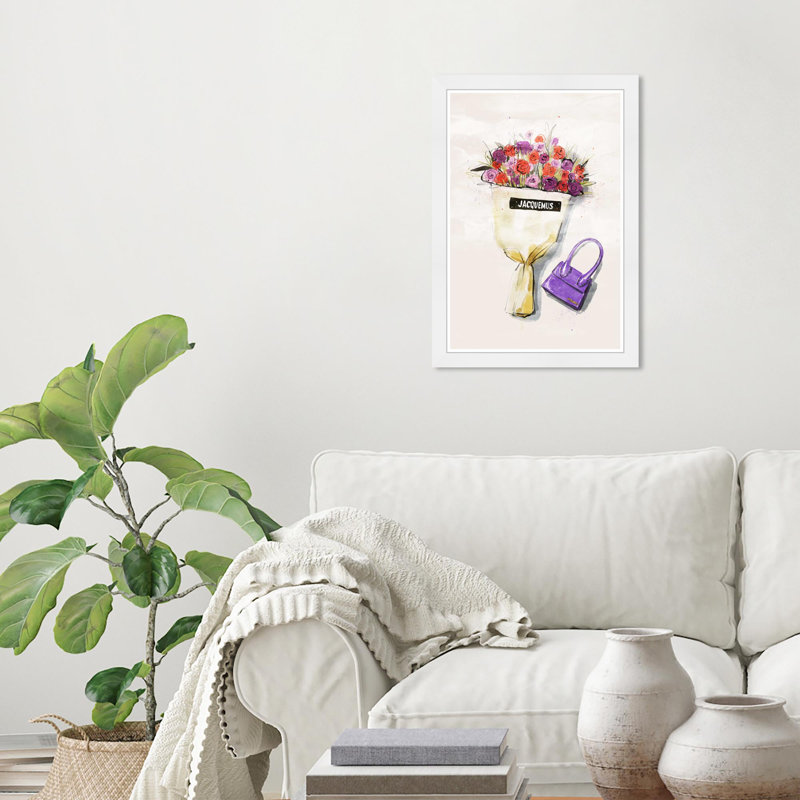 Wynwood Studio Prints Fashion Prints 15 po x 21 po, Blanc, Fleurs minimalistes
